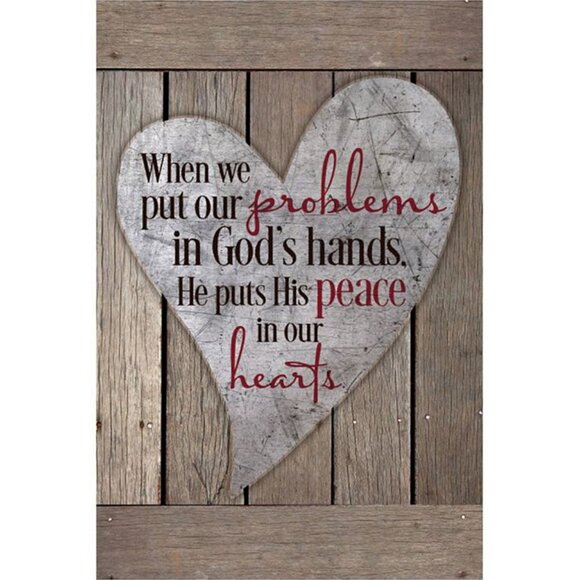 DEXSA WOODEN PLAQUE "WHEN WE PUT OUR..." (NEW IN BOX) - ITEM #8754 - Picture 1 of 5